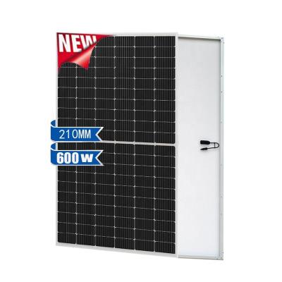 China Luxury solar panels 210mm single glass 600W PV Module Single Glass Series Monocrystalline paneles solares 120half cells for sale