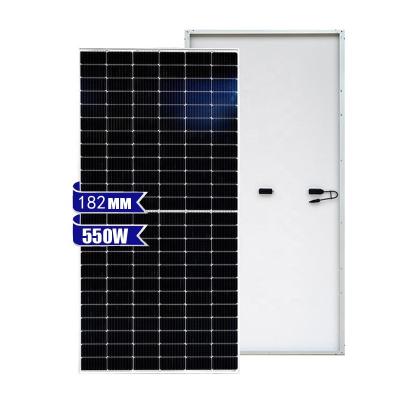 China Luxury 540watt 550watt 555watt 182mm Single Solar Panel 144 half cells 550W paneles solares monocrystalline price for sale