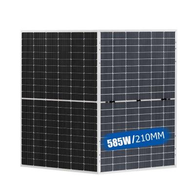 China Luxury Photovoltaic Solar For Home Panels Module 210mm double glass 585W  60cells 120half cells  Bifacial Solar Panel for sale