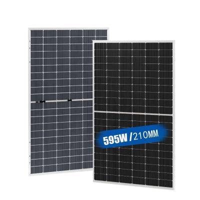 China Luxury Bifacial Single Glass 210mm double glass 60cells 120half cells for solar system solar roof mount for sale