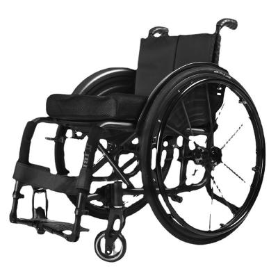 China Aluminum Alloy Latest New Arrival Design Customization Manual Lightweight Fold Sports Sports Wheelchair for sale