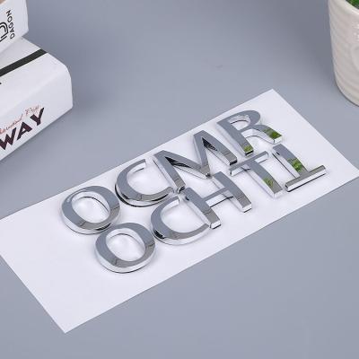 中国 Europe Metal Craft Custom House Number License Plate For Door Sign ABS 3D Metal Letter Stamp Small Metal Name Tag Nameplate 販売のため