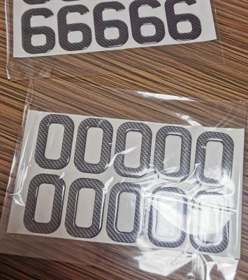 中国 Europe Custom Design License Plate Decoration Letters Plastic Metal Craft Nameplate With Back Sticker License Plate Sign 販売のため