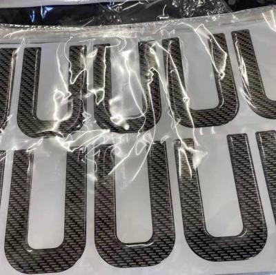 中国 Europe 3D License Plate Letters Sign License Plate Number Metal Plastic Craft With Back Sticker 販売のため