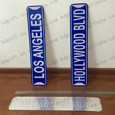 中国 Africa LOS ANGELES Aluminum Plate Sign Metal Emboss License Plate Plate Custom Printed Tin Wall Nameplate Souvenir 販売のため