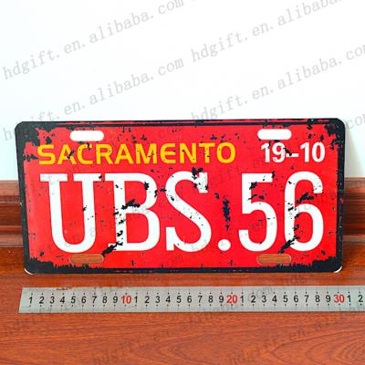 中国 Europe Wall Decoration Metal Tin License Plate Sign 販売のため