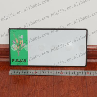 China 12*6 Inch Reflective PUNJAB Pakistan Gray Card Aluminum Blank Aluminum Plate Logo Tin Metal Sign Wall Art Custom Made Te koop