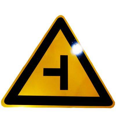 中国 Road safety sign board reflective film sheet street warning sign metal triangle traffic post aluminum construction aluminum plate 販売のため