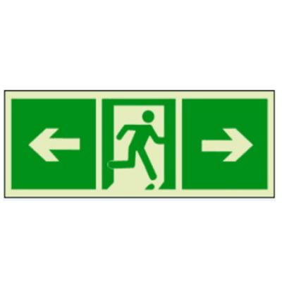 中国 Aluminum At Night Illuminated Signage Green Running Man Emergency Exit Sign 販売のため