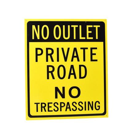 中国 CangNan Factory Aluminum Private Road Sign Custom Design Metal Printing Tinplate Tin Traffic Warning Sign 300mm*500mm (Customized) 販売のため