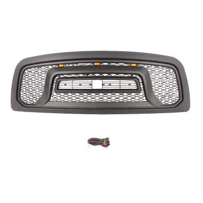 China ABS Black Front Grille 3 LED Amber Light Fit For 2010-2018 Ram 2500 3500 for sale