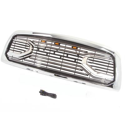 China ABS Big Horn Chrome Grille+Replacement Shell With Amber Lights Fit For Dodge Ram 2009-2012 1500 for sale