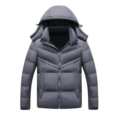 China Breathable 2024 new men's casual hooded jacket autumn and winter fashion brand fashion thickened warm loose cotton-padded men for sale