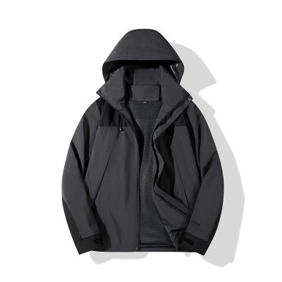 China Breathable Factory direct outdoor men's color hardshell jacket thin hooded jacket women's coat mountaineering clothing for sale