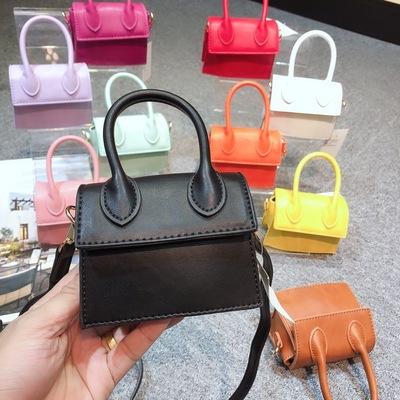 China Fashion Candy Color Children Kids PU Cross-Body Purses and Handbags Cute Girls Mini Kid Purses for sale