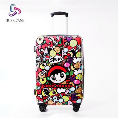 China Long Distance Travel Personalize Printing 20 24 28 Inch Plastic Suitcase Children Luggage 3 Pcs for sale