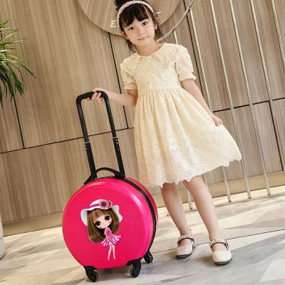 China 18 Inch Cartoon Zipper Airport Kids Trolley Case Printing Luggage Custom Cute Suitcase for sale