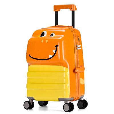 China New Cute Cartoon Airport Travel 3d Dinosaur Trolley Child Luggage Hard Luggage Suitcase for sale