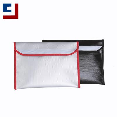 China Waterproof Fire Retardant Waterproof Security Fireproof A4 Size File Bag Documents Bag Anti Theft Black for sale