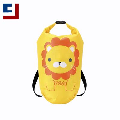 China Custom Animal Waterproof Backpack Kids Waterproof Beach Lion Cartoon Lion Dry Bag for sale