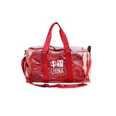 China Wholesale Clear Sports Duffel Bags Waterproof Gym Gym Exercise PVC Luxury Fancy Bag for sale