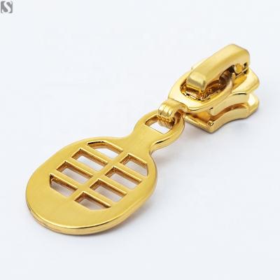 China SANKO logo alloy metal zipper puller tag nickel free custom puller zipper sliders for sale