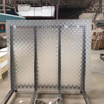 China Good quality 6mm 8mm 10mm clear decoative modern window partition door glass with patterned for sale