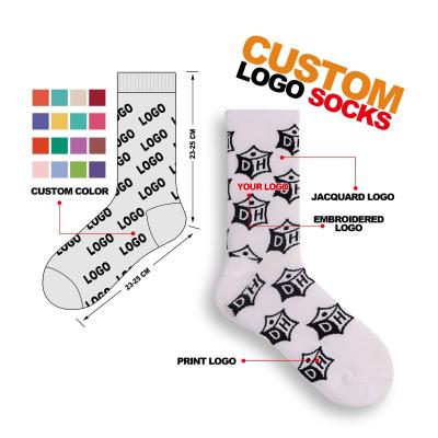 China OEM QUICK DRY cheap wholesale designer custom design your own logo men crew socks private label bamboo cotton black white sock for man for sale