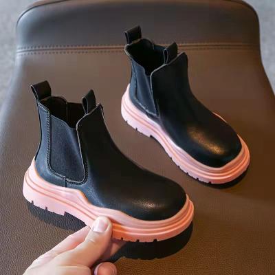 China Martin Other Girls Autumn Winter 2021 Boots Leather New Children's Online Celebrity Boots Runway Ankle Shoes Girls Chelsea Boots for sale