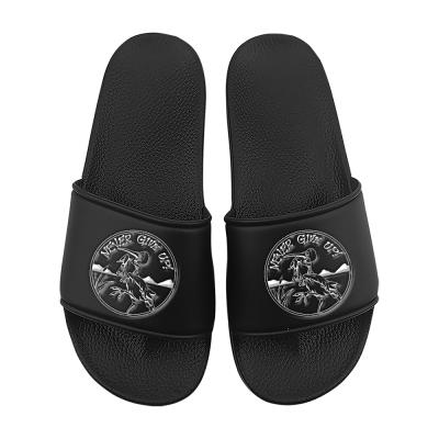 China Fashion Trend Summer PVC Custom Slipper Small MOQ OEM Slide Slippers Custom Sandals For Men for sale