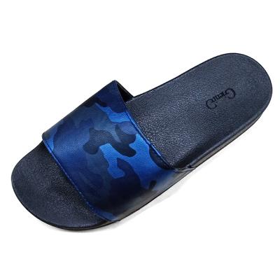 China Fashion Trend OEM Slippers Leather Mens Camouflage Sandals Custom Logo Unisex Casual Slippers for sale