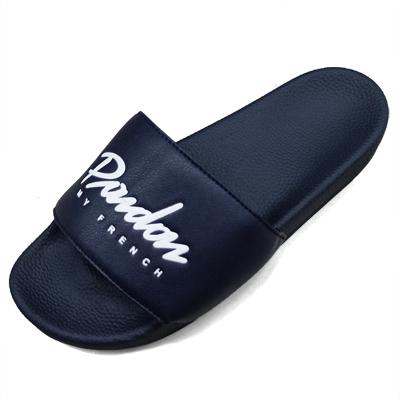 China Fashion Trend Mens Fashion Slides Comfortable Multiple Colors Custom Logo Black Blank Leather Slippers Slides Sandals For Women Mens for sale