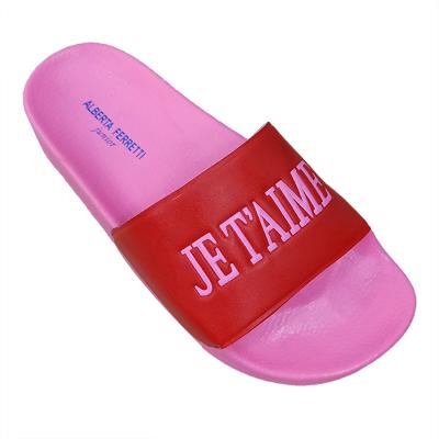 China High Quality Anti-Smell PU Unique Slippers Custom Logo On Slide Sandals Women Shape Slides Shoes for sale