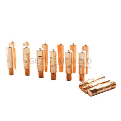 China Red copper or CuCrZr get star solder contact tips M6*25 copper contact solder tips for 15AK torch for sale