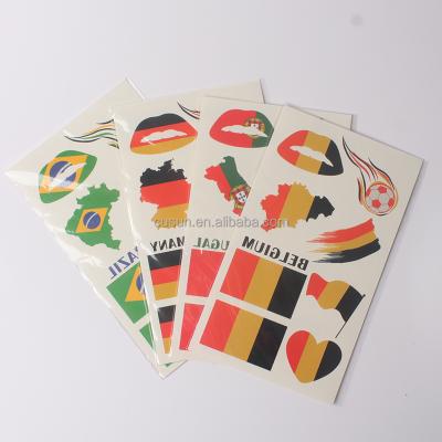 China World Cup National Flag Tattoo Sticker Football Party Body Face Sticker Temporary Hand Tattoo Sticker for sale