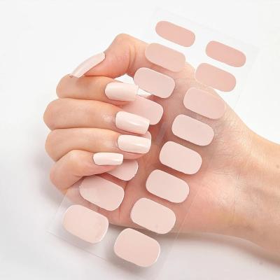 China Eco-Friendly Solid Color Custom Full Nail Wraps Nail Stickers For Women Nail Art for sale