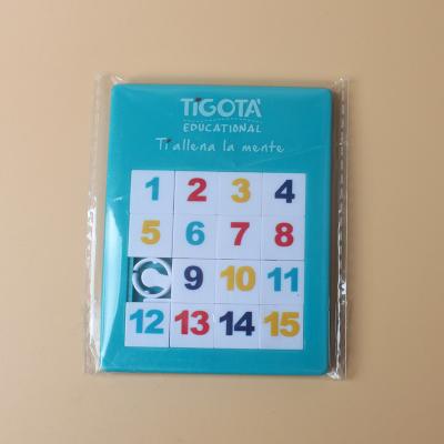 China Eco - Friendly Kids Game Number Block Plastic Single Sliding Jigsaw Puzzle for sale