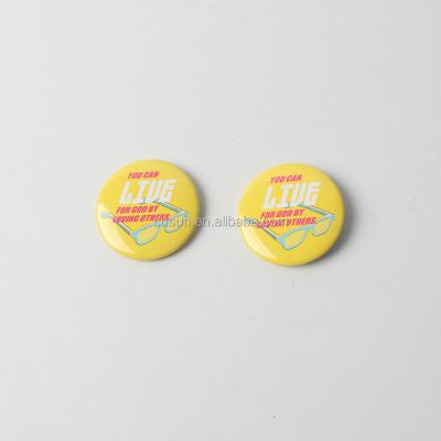 China OEM Offset Printing Magnetic Tinplate Button Badge With Safety Pin Cartoon Character for sale