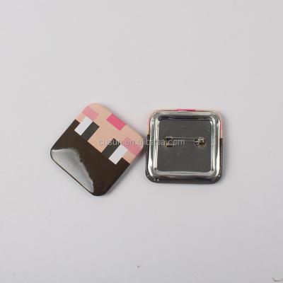 China Nickel free made in china wholesale various styles tinplate badge round square pin button badge for sale