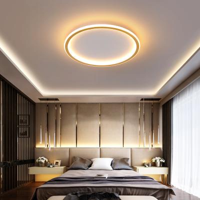 China Home Best-selling Bedroom Ceiling Light Nordic Minimalist Bedroom Hanging Led Circular Ceiling Lamp for sale