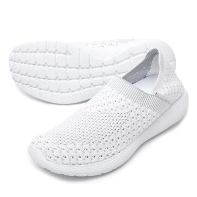 China Fashion Light Weight China Zapatos Anti-skid Walking Sneakers Knit Sports Shoes For Women Men for sale