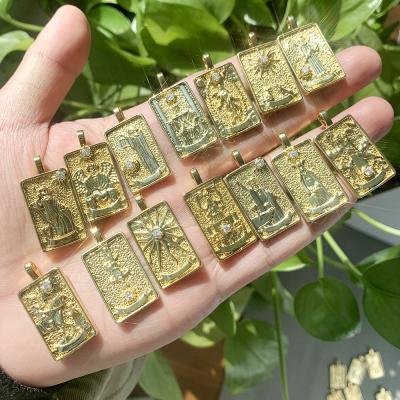 China FASHIONABLE 18k gold plated wholesale idun sequential jewelry tarot maker jewelry prophet pendants charms for jewelry making for sale