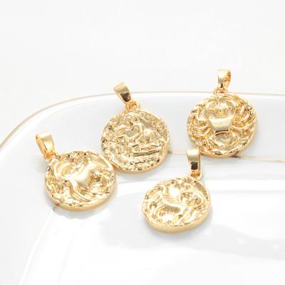 China TRENDY Circle Round Constellation Charms Irregular Geometry Pendants Minimalist Gold Plated Jewelry Wholesale Charms For Jewelry Making for sale