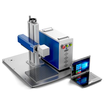 China Small Programmable Desktop Fiber Laser Marking Machine With Computer Laser Marking Machines for sale