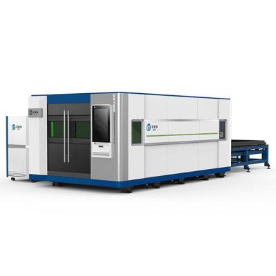 China Programmable laser 1500w 2kw 3kw 4kw cnc metal fiber laser cutting machine with cover for sale