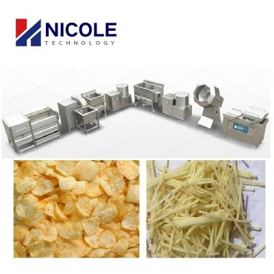 Chine Pomme de terre complètement automatique Chips Making Machine Industrial 220V - 440V à échelle réduite à vendre