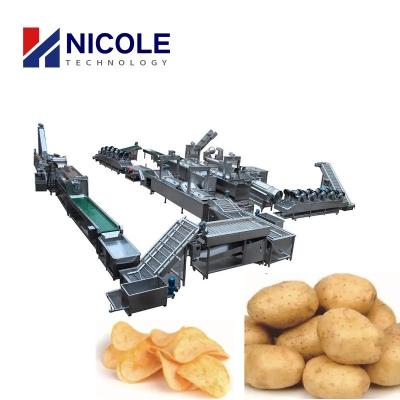 China Ononderbroken Industriële Automatische Aardappel Chips Making Machine Stainless Steel Te koop