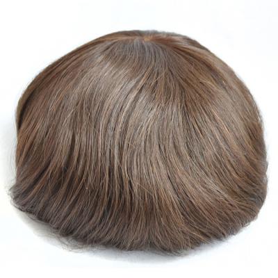 China Straight 150% Density Customized Gold Mens Hair Wigs Full HD Swiss Hair Topper Toupee Lace Toupee For Men for sale