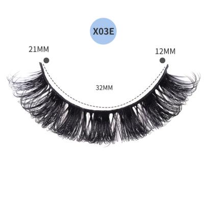 China Deeply Mink Faux Eyelashes Russian Style 2022 Thick and Curve Drop Embarking False Eyelashes for sale