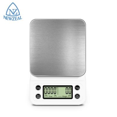 China Weight Measuring New Accurate Electronic Food Weighing Cooking Nutrition Stainless Steel Kitchen Scale 3Kg Digital Coffee Scale for sale